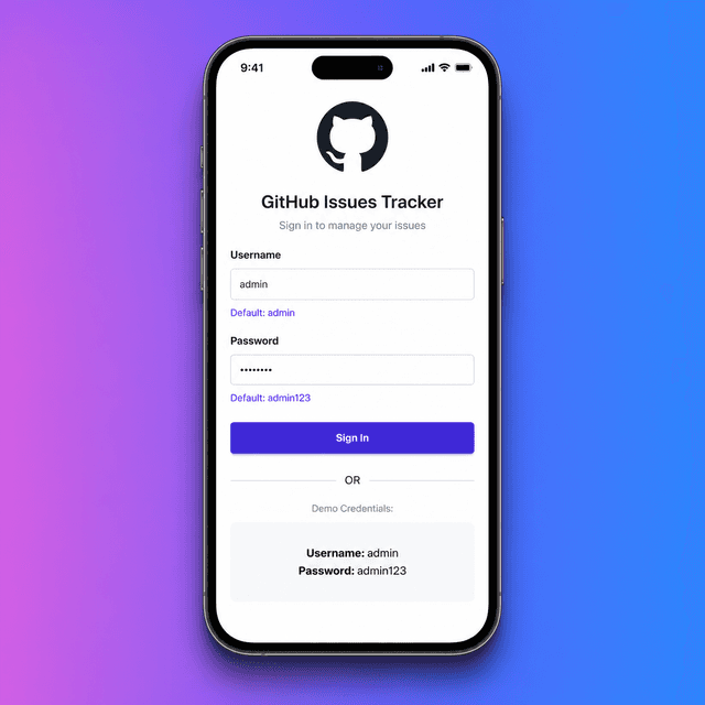 GitHub Issues Tracker System